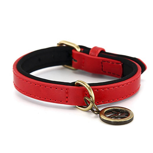 Collier en cuir PU pour chien - Durable et élégant