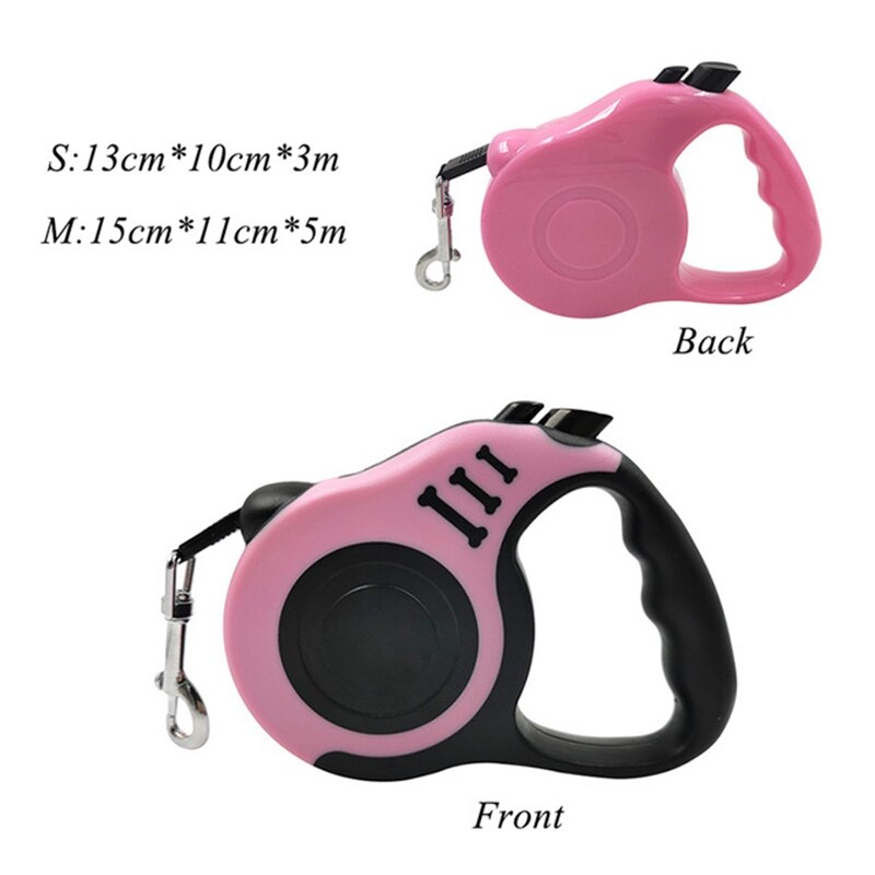 Retractable leash for dogs and cats - Made of nylon, suitable for medium to large sizes