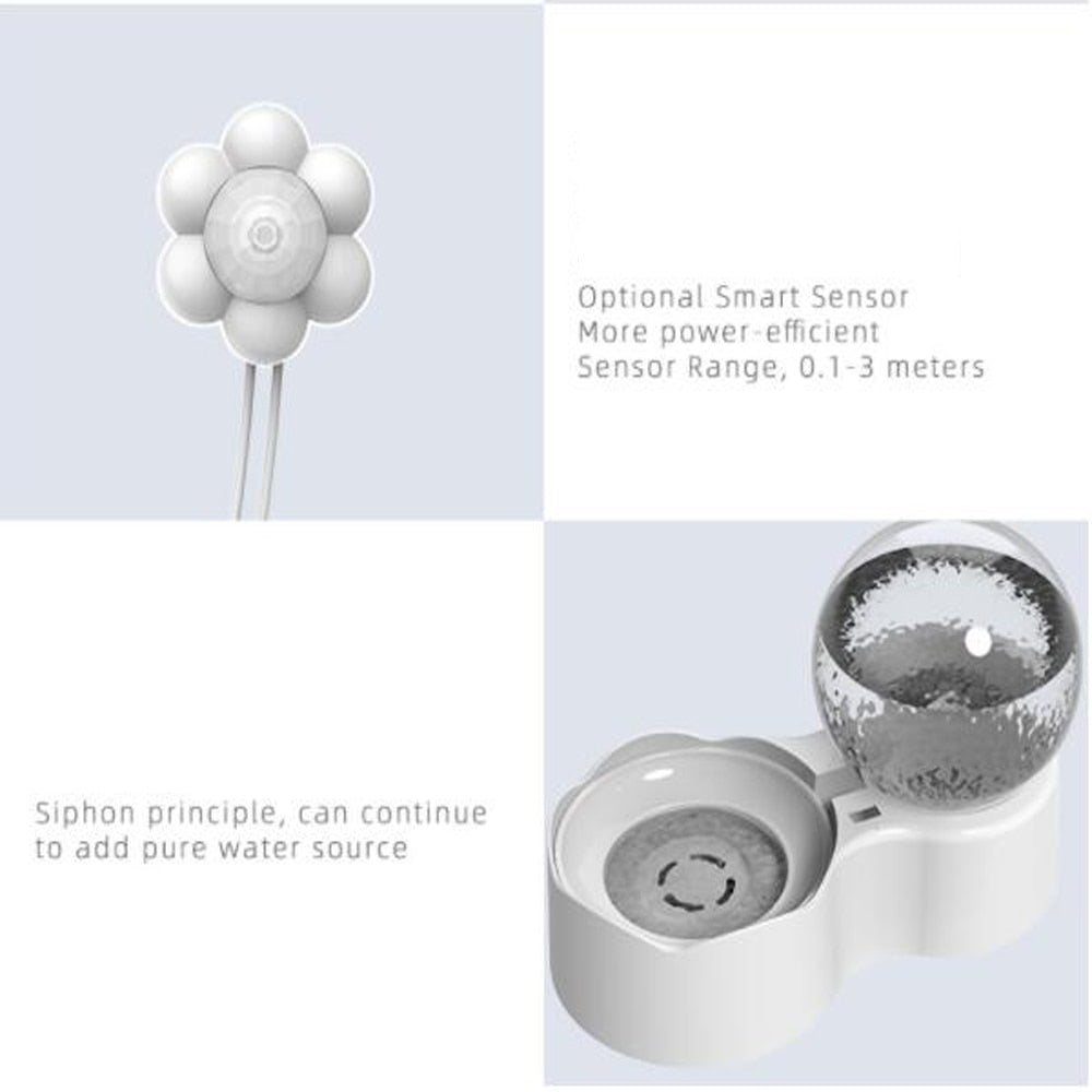 All-in-1 automatic fountain - food-safe plastic - 2.3 Liters