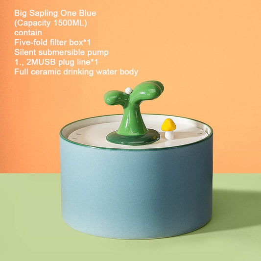 Ceramic water fountain 1 / 1.5 Liters for cats and small dogs