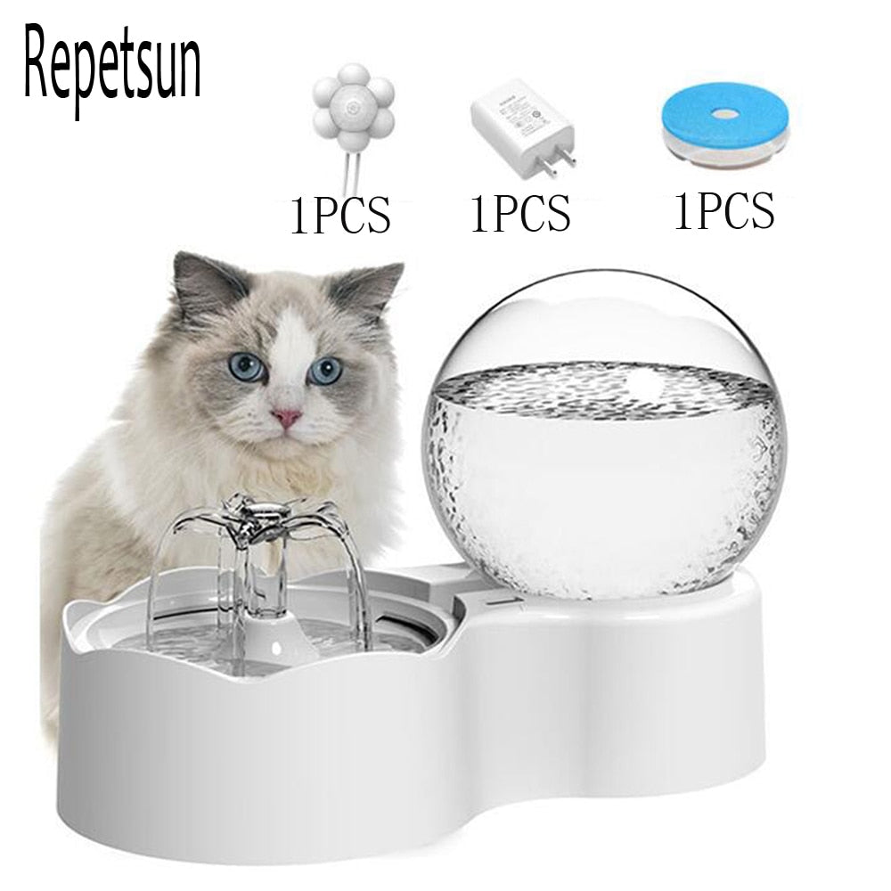All-in-1 automatic fountain - food-safe plastic - 2.3 Liters