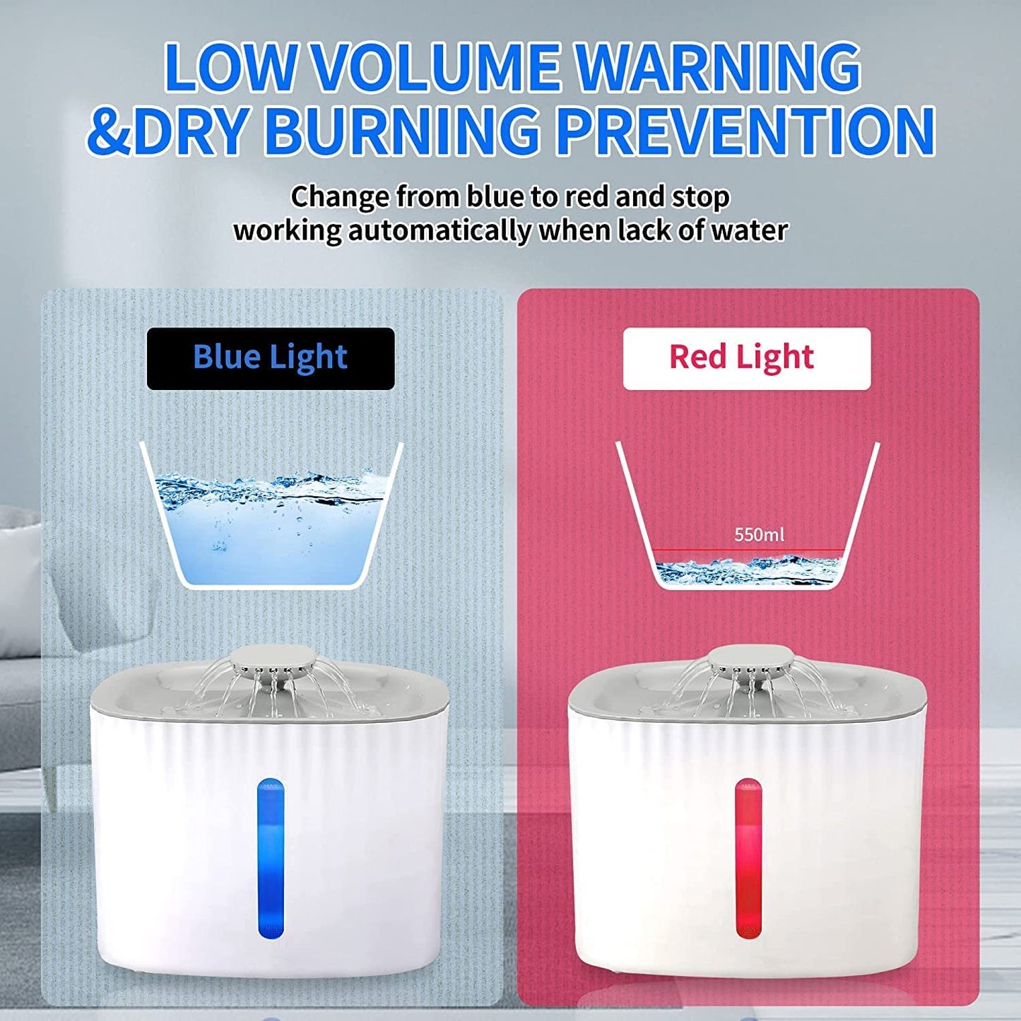 Large flowing fountain - food grade plastic - 3 L