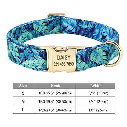 Personalized nylon dog and cat collar - Free engraving!