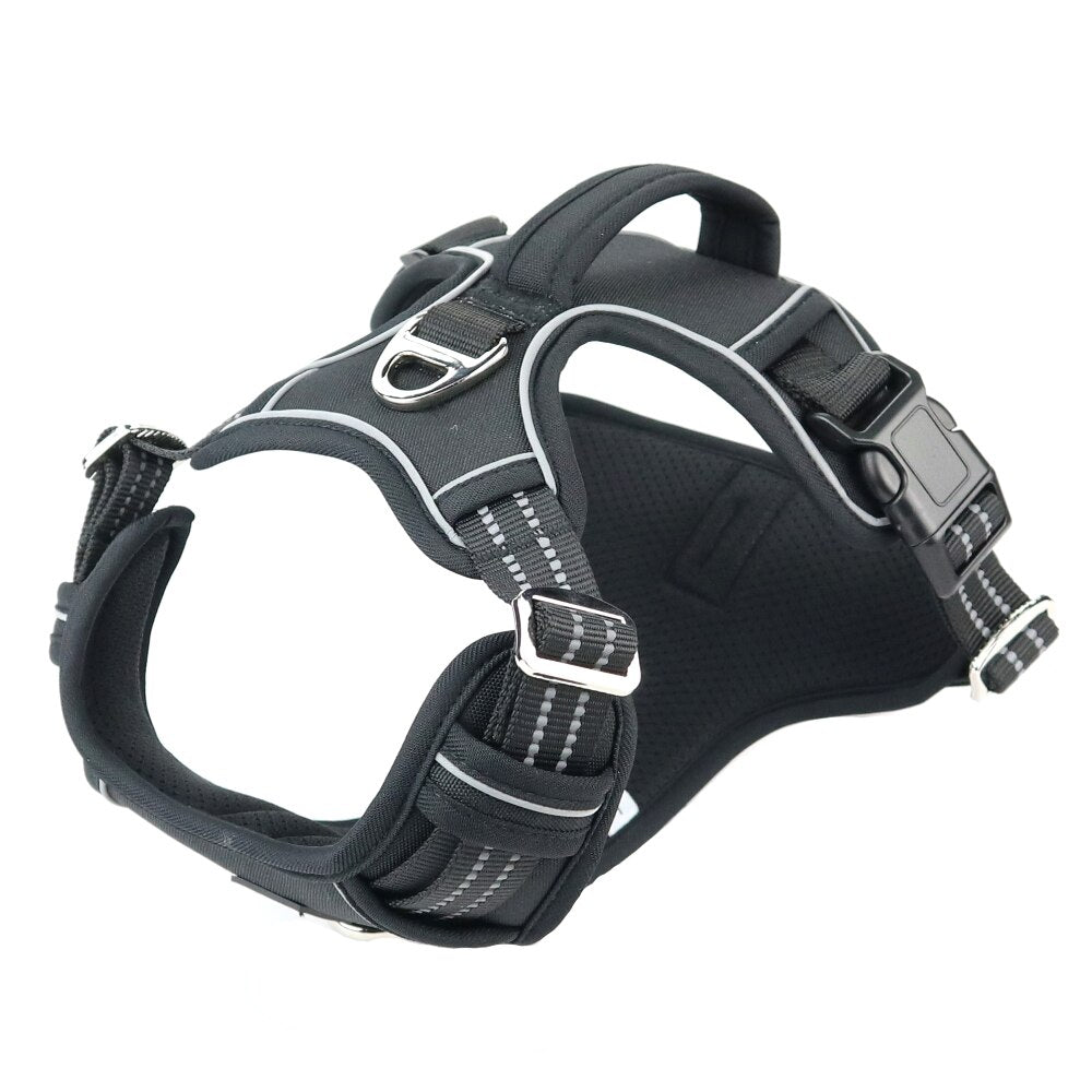 Dog harness - Oxford 1000D, reflective and with handle
