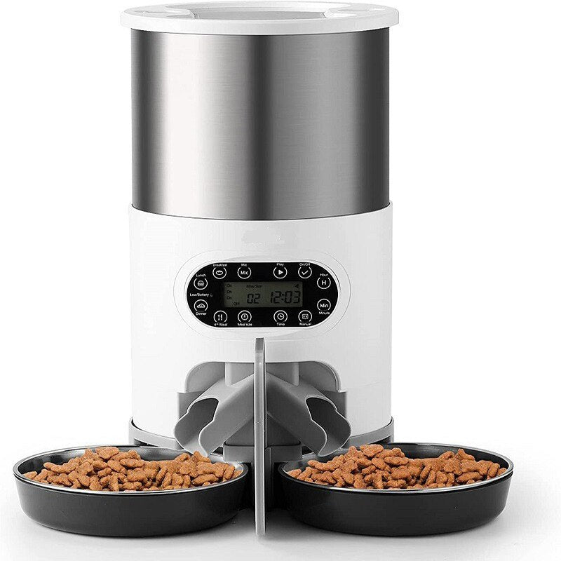 Automatic bowl - double stainless steel bowl