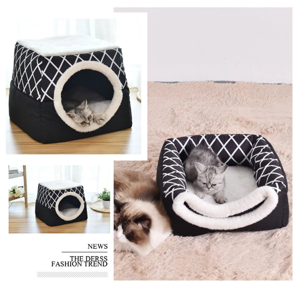Bed house for cat or small dog - Soft, warm and comfortable