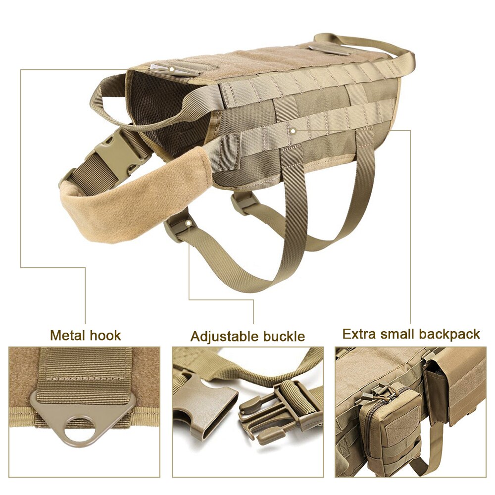 K9 Military Tactical Dog Harness - for small and large dogs