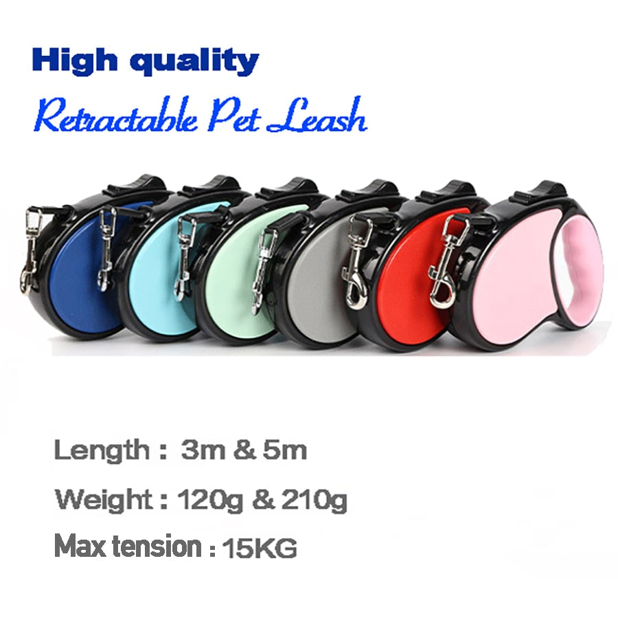 Retractable dog leash - Automatic, durable and suitable for medium sizes
