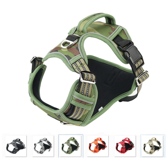 Dog harness - Oxford 1000D, reflective and with handle