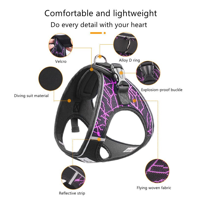 Design and reflective chest harness