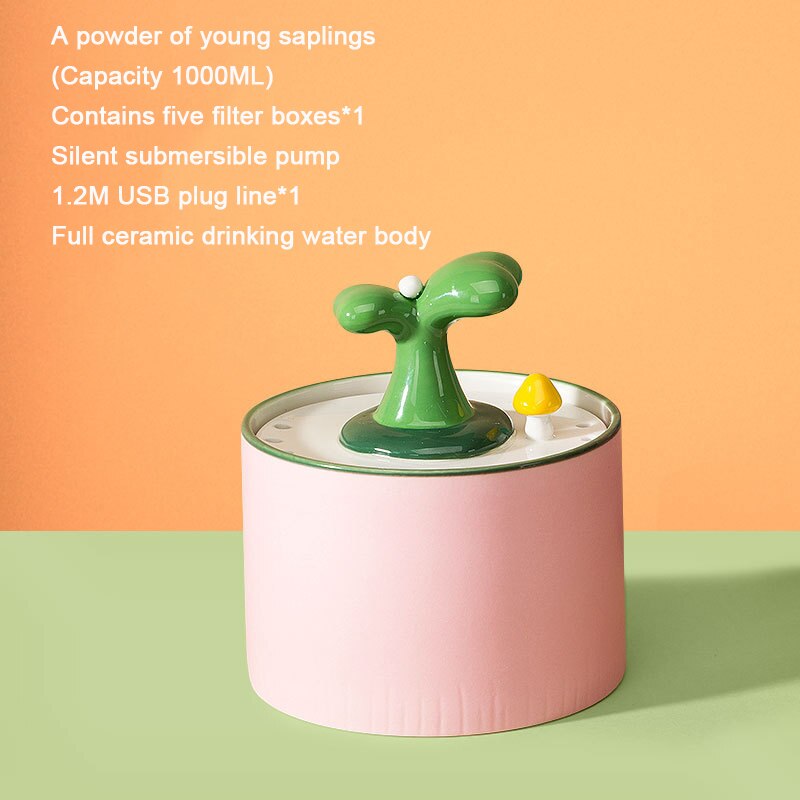 Ceramic water fountain 1 / 1.5 Liters for cats and small dogs 