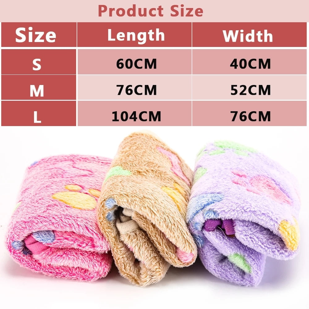 Blanket for dog and cat - in coral velvet, breathable and soft