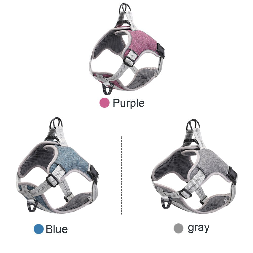 Reflective nylon dog harness - for small and large dogs