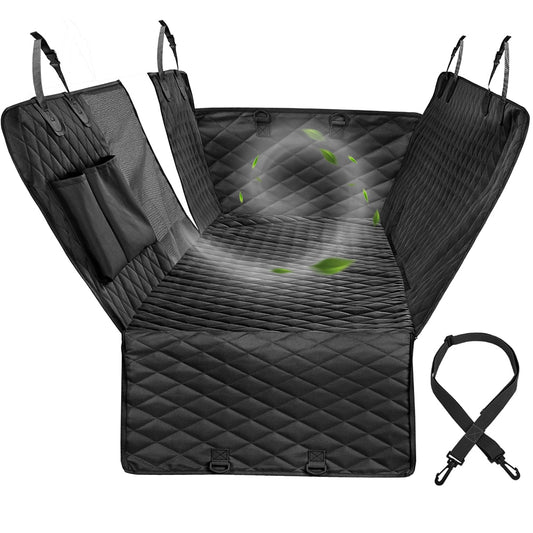 VIEFIN dog car seat cover: 100% waterproof, breathable all seasons and all breeds of dogs