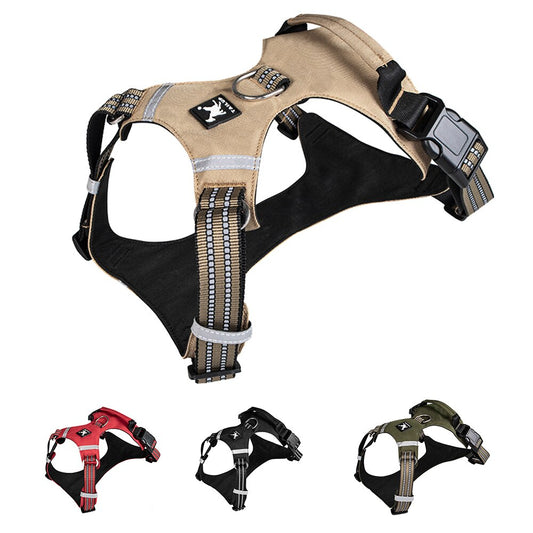 Reflective Nylon K9 Harness - with Adjustable Dog Straps - for Small and Large Dogs