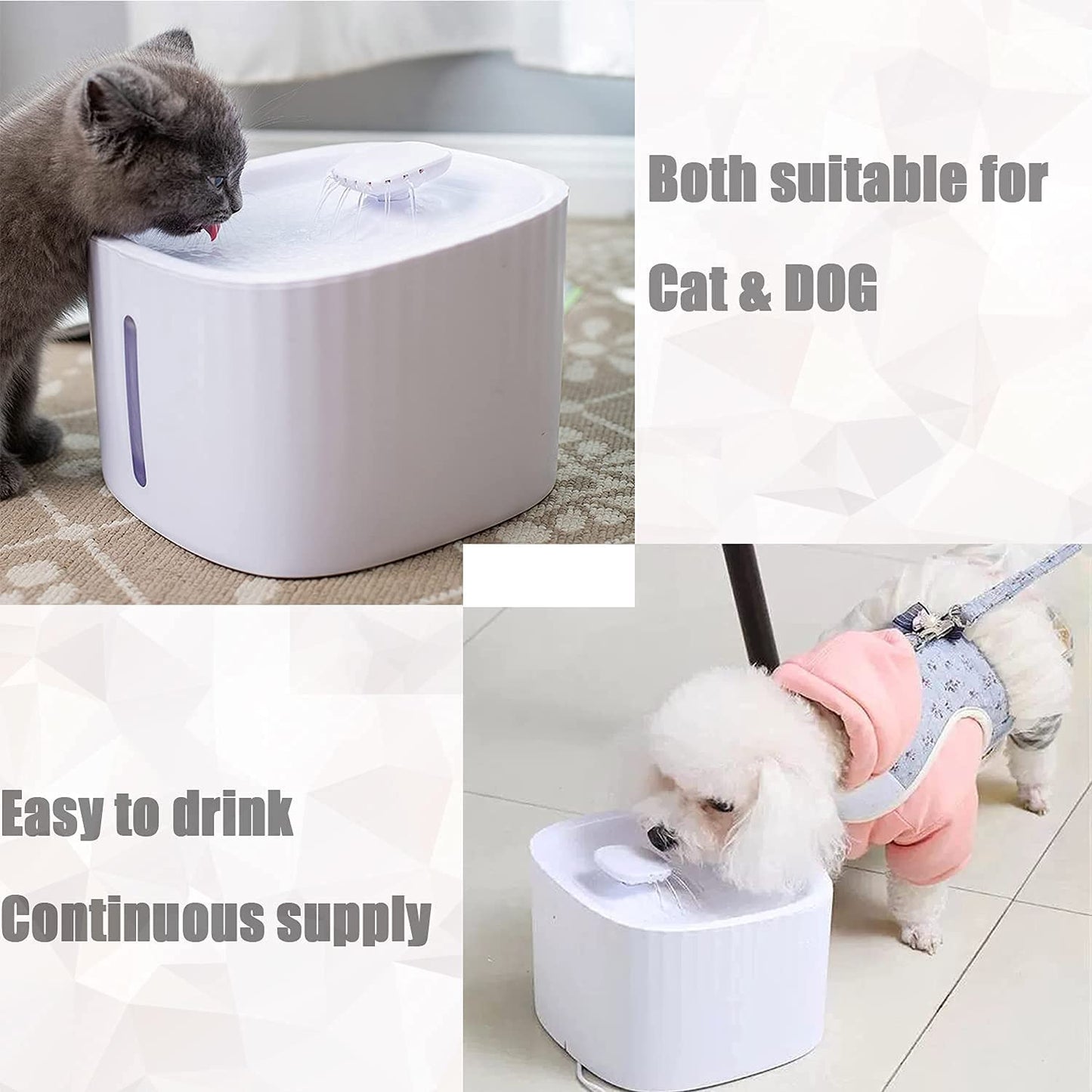 Large flowing fountain - food grade plastic - 3 L