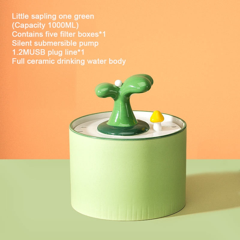 Ceramic water fountain 1 / 1.5 Liters for cats and small dogs 