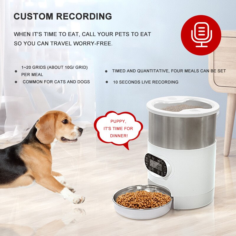 Automatic bowl - double stainless steel bowl