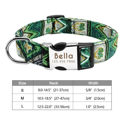 Personalized nylon dog and cat collar - Free engraving!