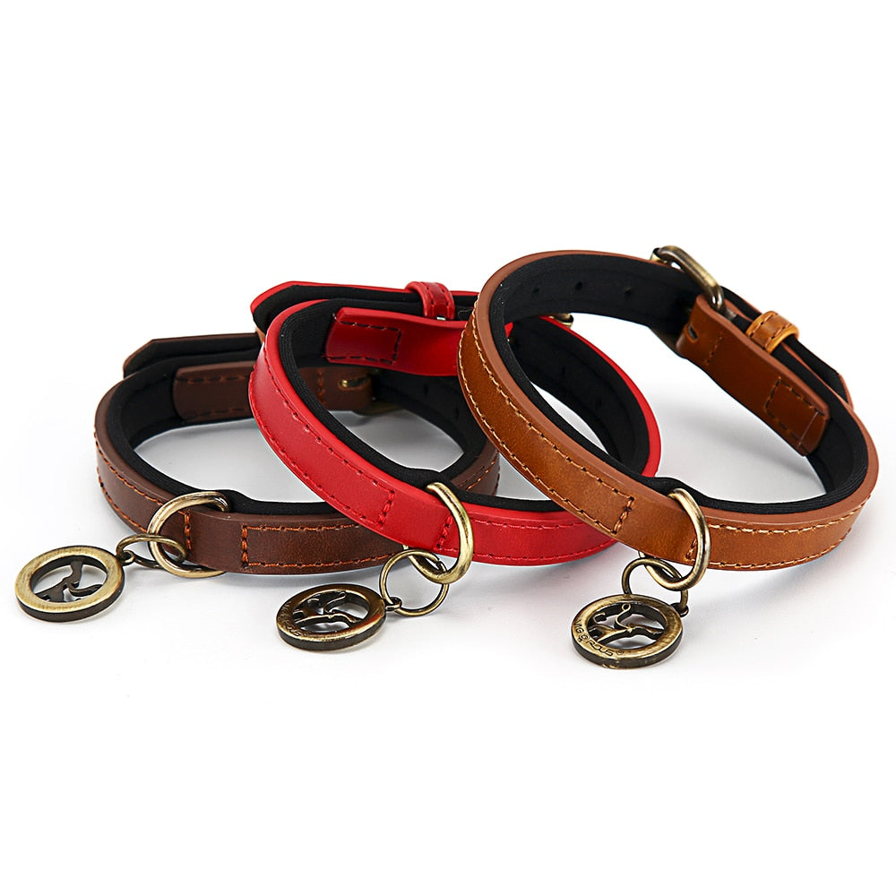 PU Leather Dog Collar - Durable and Stylish