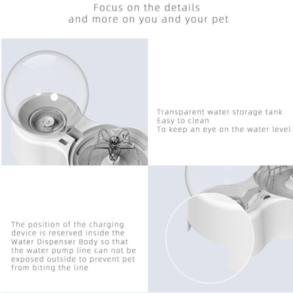 All-in-1 automatic fountain - food-safe plastic - 2.3 Liters