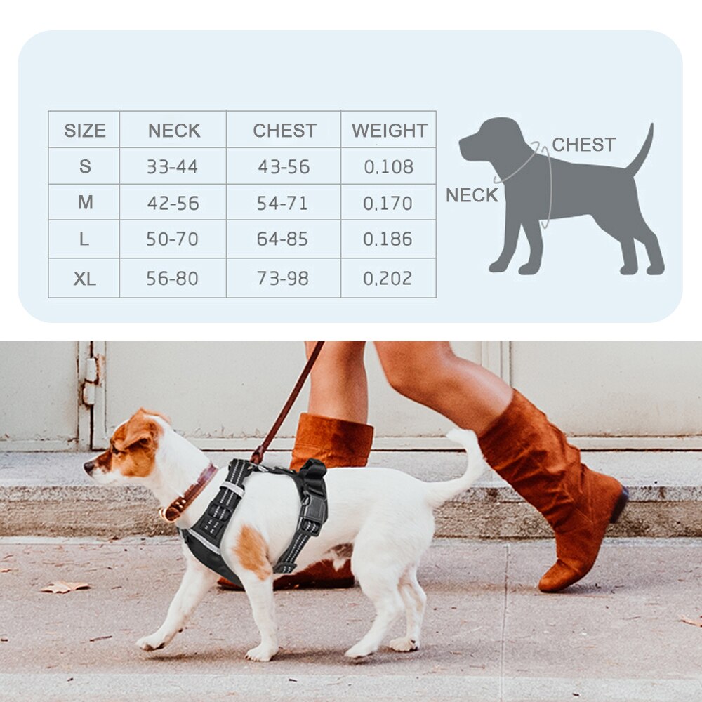 Reflective Nylon K9 Harness - with Adjustable Dog Straps - for Small and Large Dogs