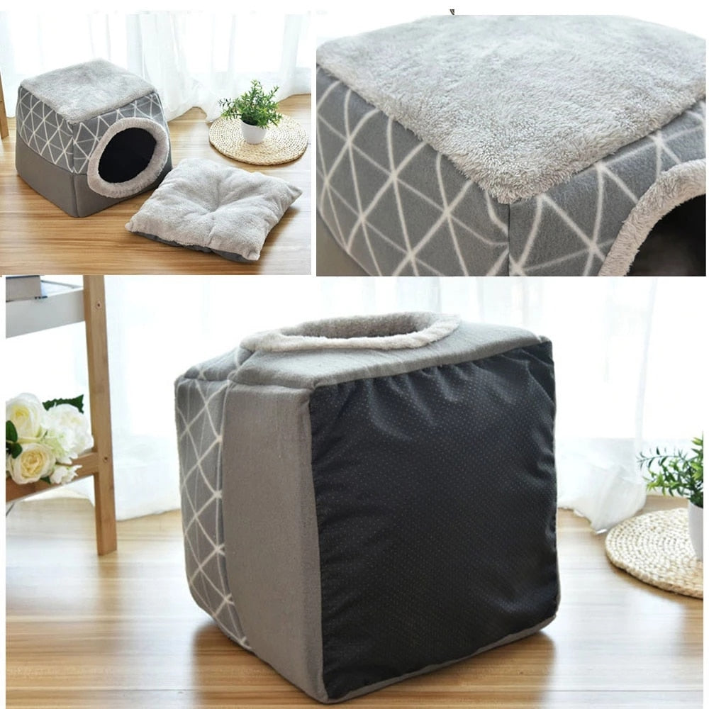 Bed house for cat or small dog - Soft, warm and comfortable