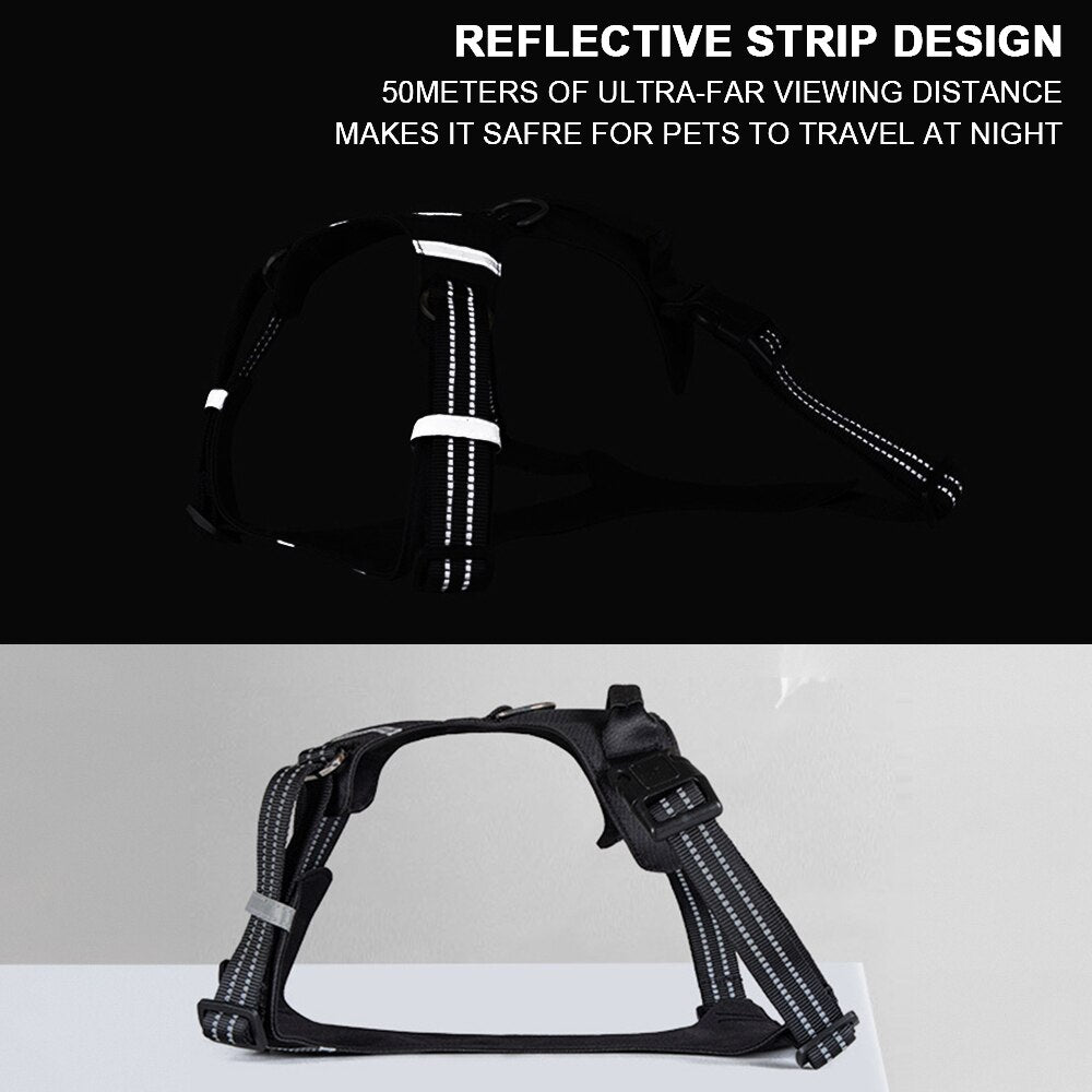Reflective Nylon K9 Harness - with Adjustable Dog Straps - for Small and Large Dogs