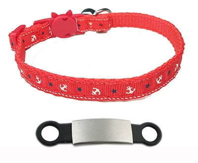 Kitten and cat collar with engraving
