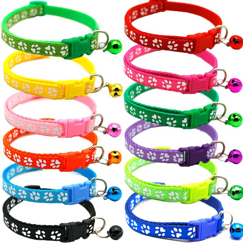 Colorful cat collar with bell - Adjustable and practical