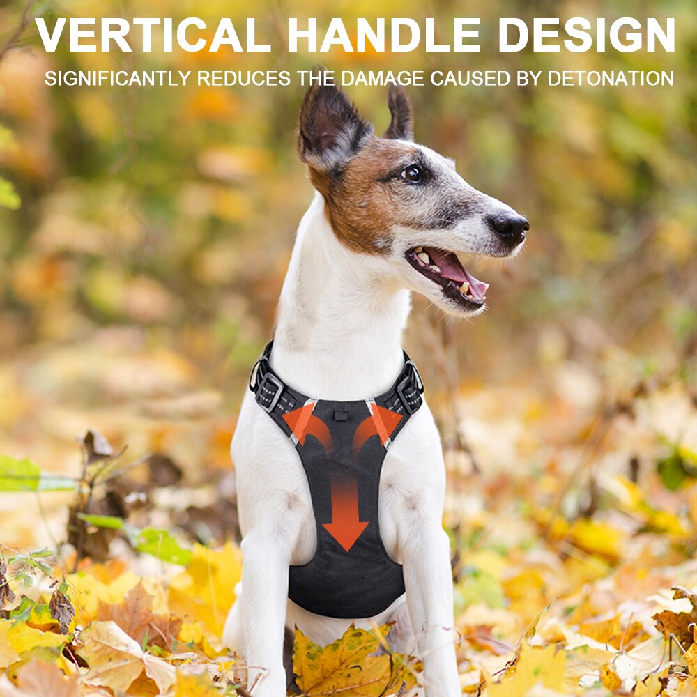 Reflective Nylon K9 Harness - with Adjustable Dog Straps - for Small and Large Dogs
