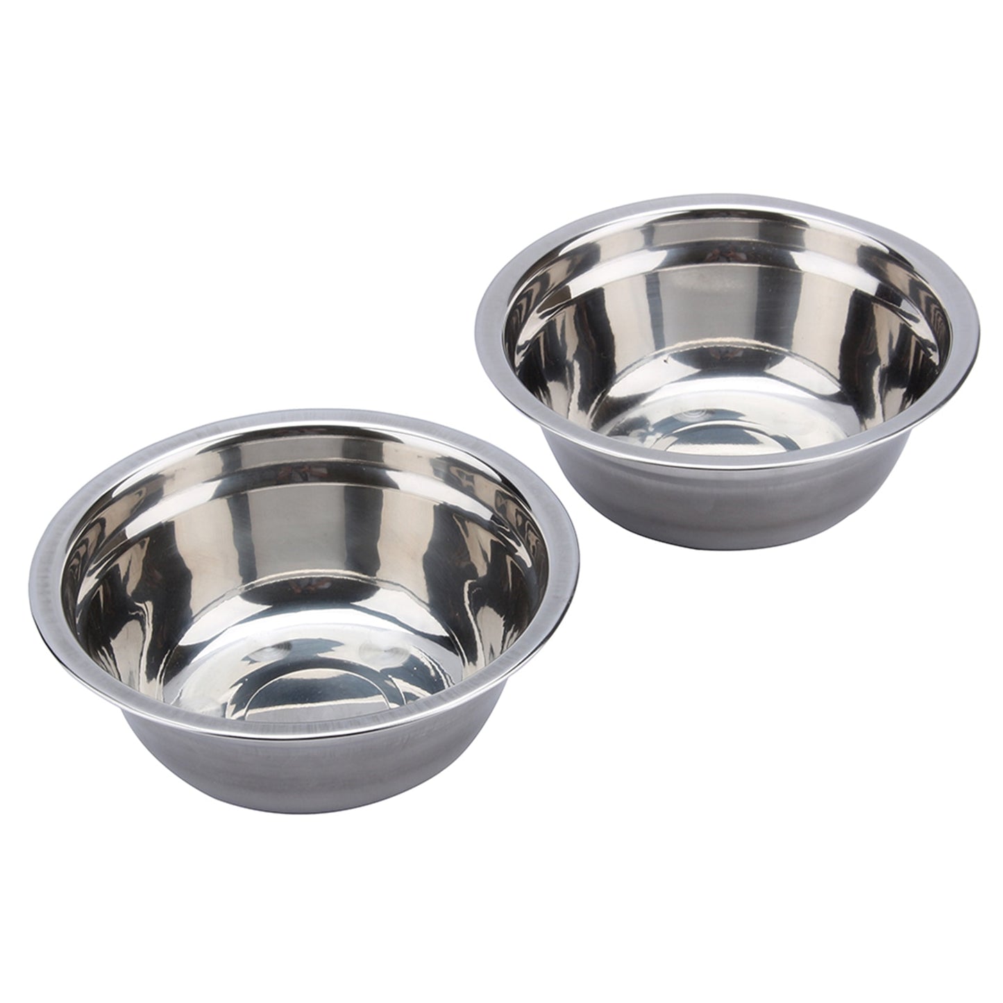 Double stainless steel bowl