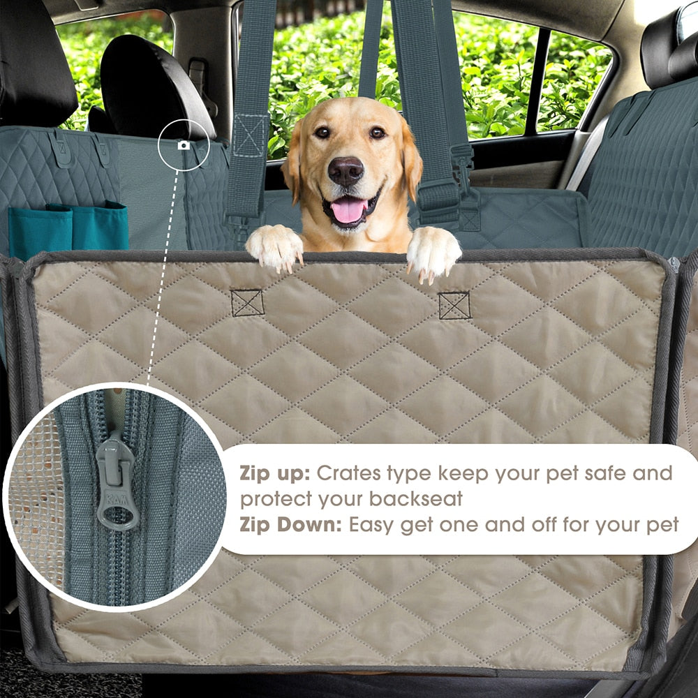 VIEFIN dog car seat cover: 100% waterproof, breathable all seasons and all breeds of dogs