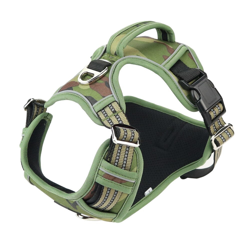 Dog harness - Oxford 1000D, reflective and with handle