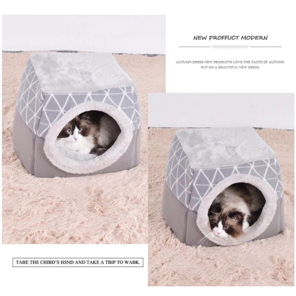 Bed house for cat or small dog - Soft, warm and comfortable
