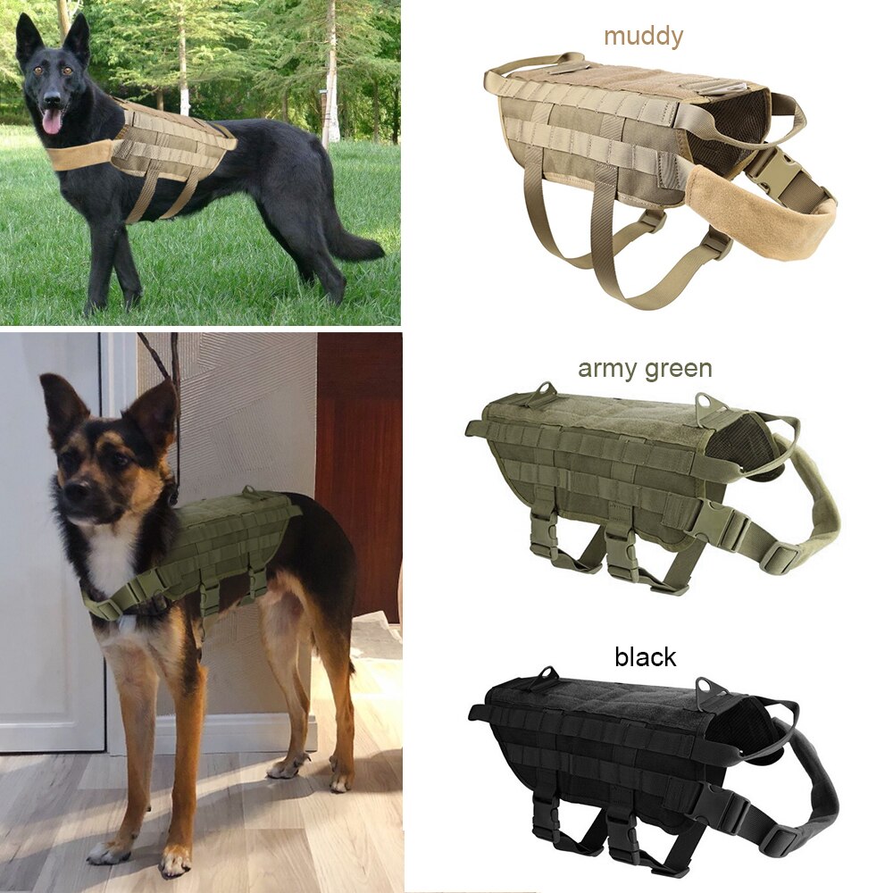 K9 Military Tactical Dog Harness - for small and large dogs