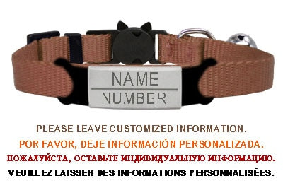 Kitten and cat collar with engraving