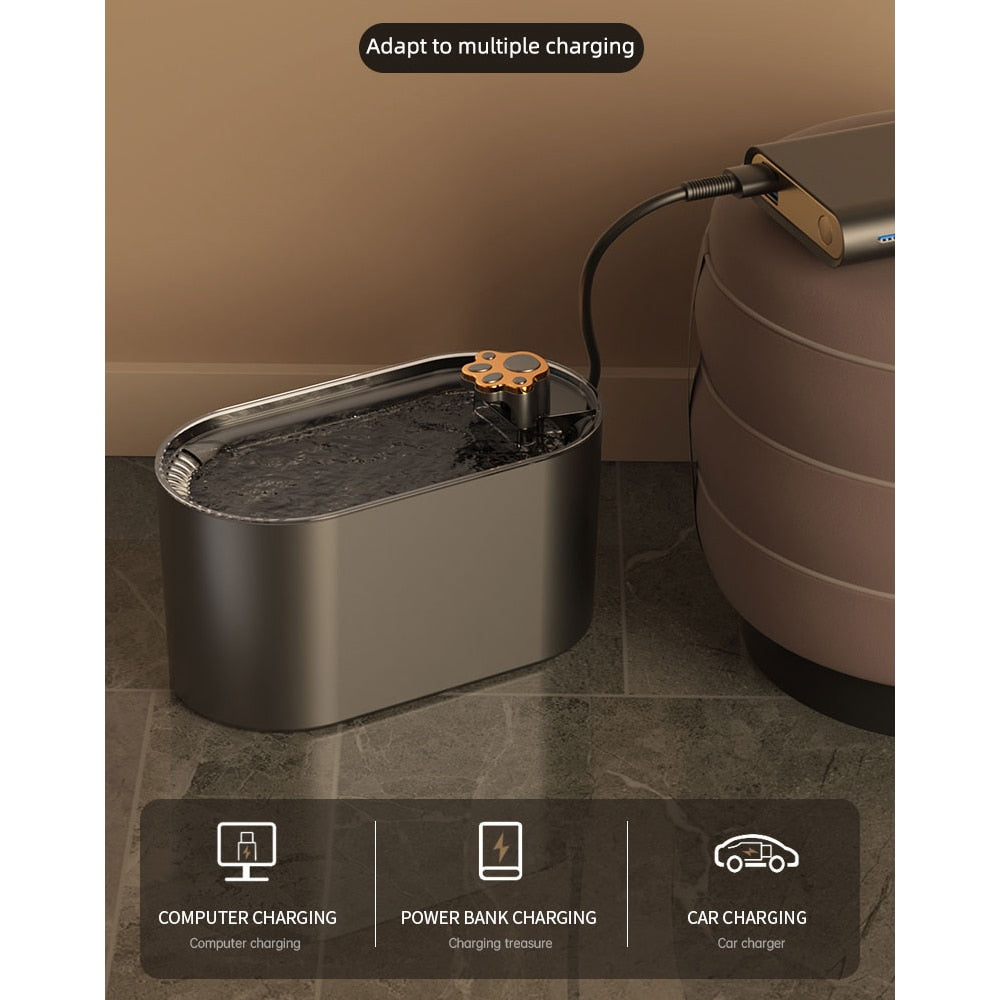 Fountain with automatic flow 3 liter - Intelligent fountain - plastic food