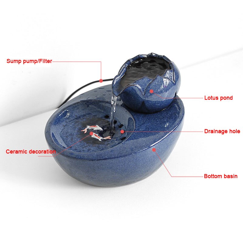 Water fountain for cats and kittens - ceramic - decorative accessory 