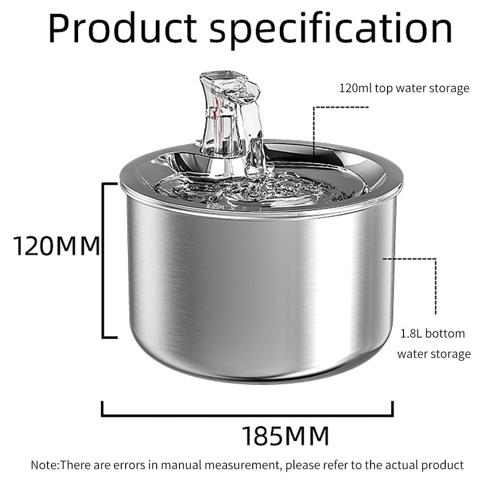 Fontaine à eau acier inoxydable - 2 Litres