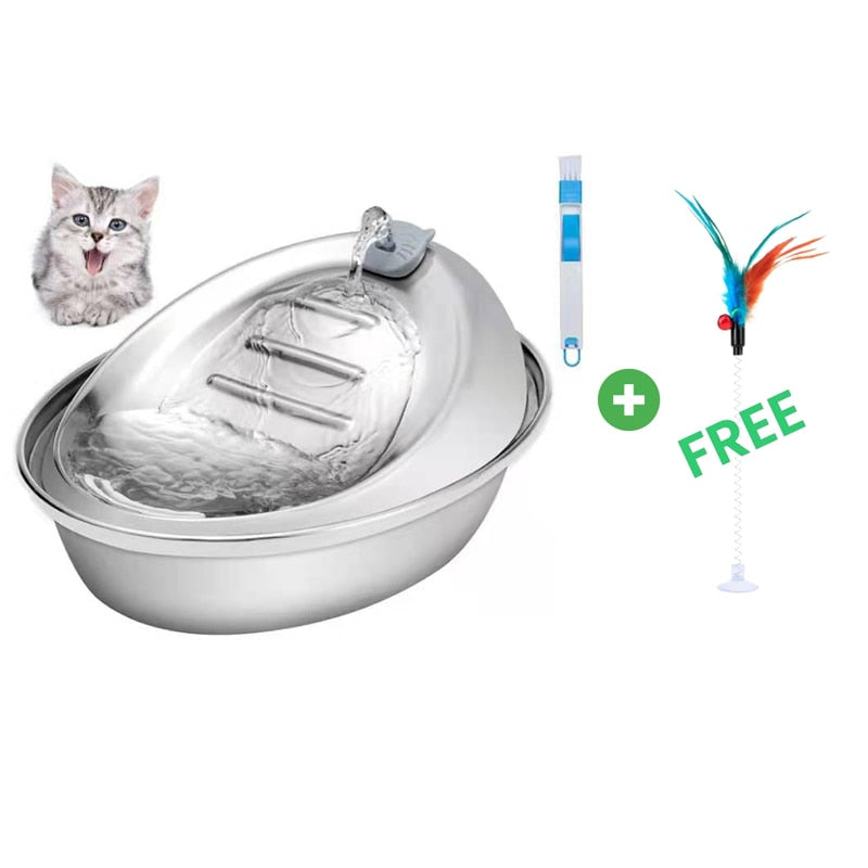 Water fountain 2L - stainless steel - Cat and Dog 