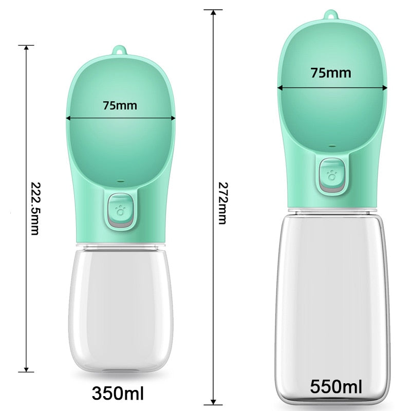 Portable dog water bottle - plastic