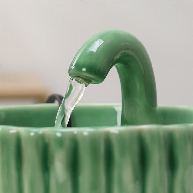 Ceramic Water Fountain - 2 Liters - Cactus Style 