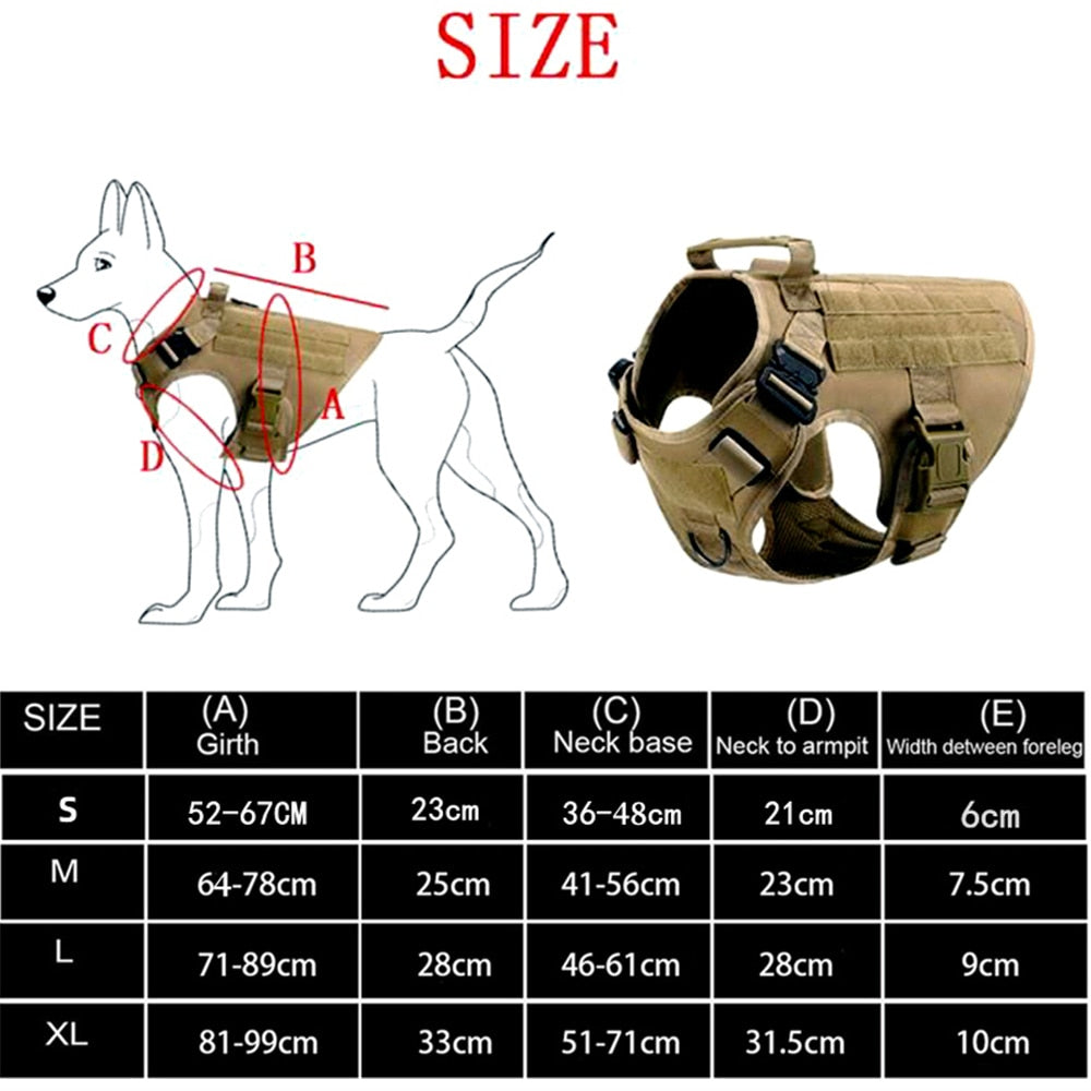 Tactical dog harness - for intensive training and activities