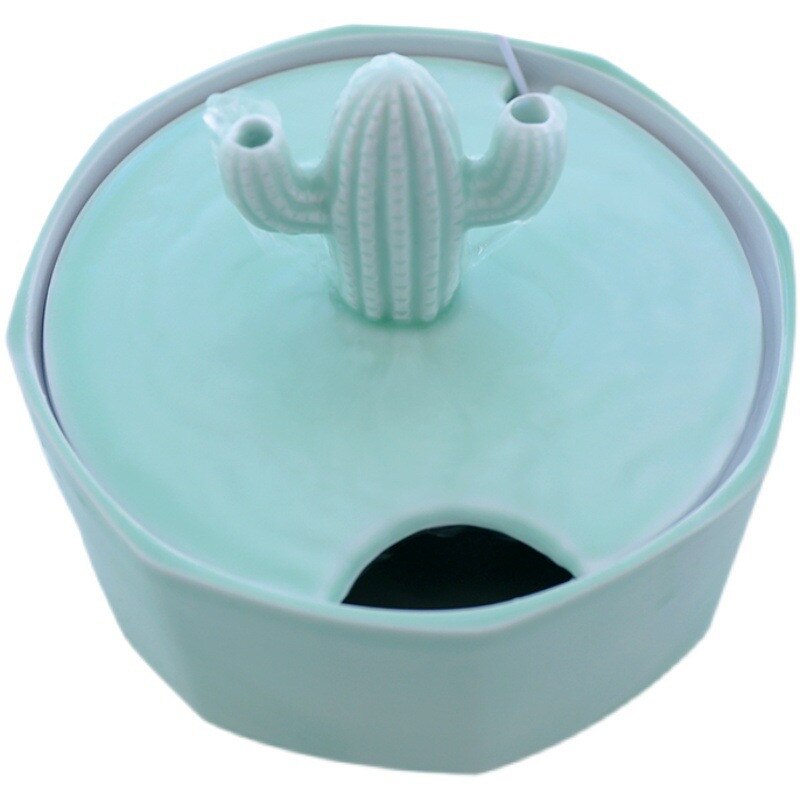 Cactus design fountain - ceramic collection - 2.3 Liters