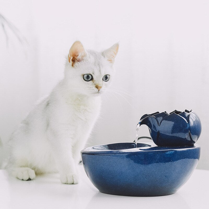 Water fountain for cats and kittens - ceramic - decorative accessory 