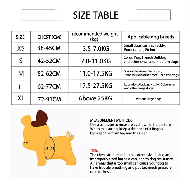 Quick release dog harness - puppy compatible