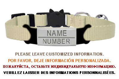 Kitten and cat collar with engraving