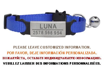 Kitten and cat collar with engraving
