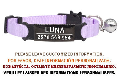 Kitten and cat collar with engraving